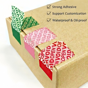 Etiquetas de Seguridad Autoadhesivas Impresas Personalizadas, Resistentes al Agua y a la Manipulación, Rollo de Etiquetas de Garantía Anulable para Empaquetado, Muestra Gratis - Product Image 5