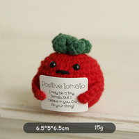 Porte-clés jouets au crochet faits main, poupées en fil, peluches mignonnes, cadeau pour enfants, motif Pomme de terre Positive, vente en gros