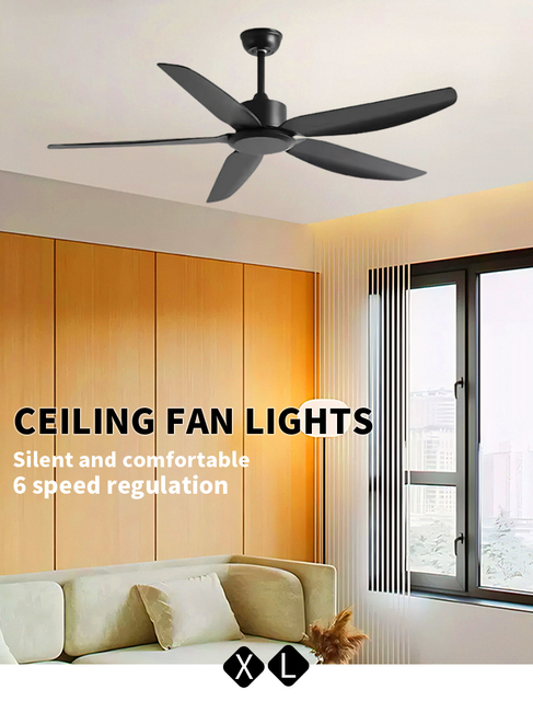 2026 Hot Sale Electric 48 Inch Silent Efficient 5 Blade Industrial Ceiling Fan Remote Control BLDC Motor Energy Saving for