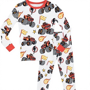 Pijamas de Manga Larga para Niños, Estampado de <span class=keywords><strong>Blaze</strong></span> and the <span class=keywords><strong>Monster</strong></span> Machines, 100% Algodón Suave |   Patrón de Monstertruck |   Lavable a máquina - Product Image 1