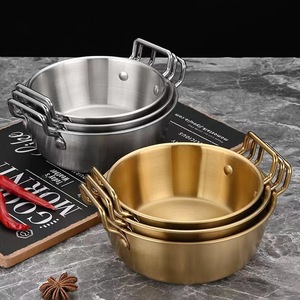Double Eared Snack Bowl 304 Stainless Steel Gold Color Stackable <b>Party</b> Use - Product Image 3