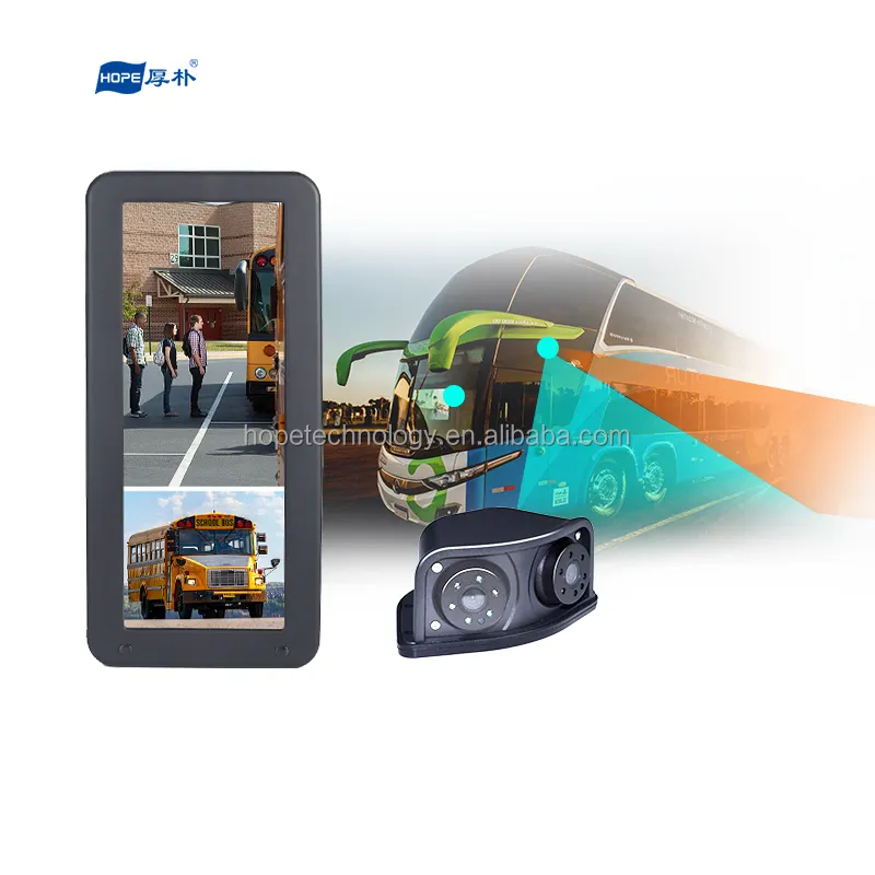 Fornire un Monitor LCD per auto HD con schermo diviso per camion da 12.3 pollici con doppia fotocamera