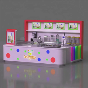 Colorful Bubble Tea Bar Counter Mall Milk Tea Shop <strong>Kiosk</strong> <strong>Juice</strong> Cabinet <strong>for</strong> Sale - Product Image 3