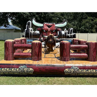 Simulateur de taureau mécanique gonflable électrique à prix d'usine, motif vache, pour événements commerciaux et parcs d'attractions pour adultes