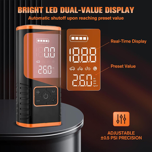 Wireless Multifunction Electric Tire Inflator Mini Portable Air Pump <b>LED</b> Display Digital Pressure Gauge Rechargeable 80W CE - Product Image 5