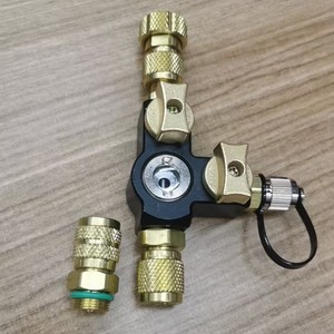 Wansheng Vis à visser en cuivre à double vanne avec jauge de niveau, homologuée pour le vide, pour applications CVC et VR, raccord britannique, taille 20 - Product Image 2