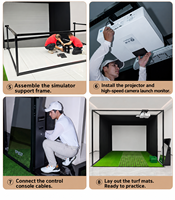 Système de simulateur de golf PGM P8 4K, montage facile, enclos intérieur, installation rapide en 2 heures, utilisation domestique et commerciale, plus de 100 terrains