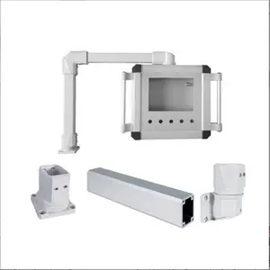 Aluminum cantilever support arm system for control panel of electrical enclosure of CNC suspension system