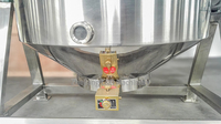 L & B 300l Bouilloire de cuisson à double paroi inclinable chauffage au gaz confiture sirop bonbon marmite industrielle avec mélangeur machine halva