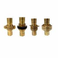 Raccord flexible pour tuyau d'incendie de 1,5/2/2,5 pouces en alliage d'aluminium plaqué cuivre renforcé, filetages NH/NPSH/NPT/BSPT/BSP