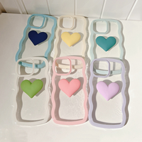 Coque de téléphone mignonne style Ins pour iPhone 15 16 Pro, étui de téléphone tendance pour filles avec motif cœur pour iPhone 15 14 13 12