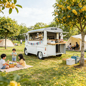 Solar Powered Mobile Food Cart Eco-Friendly Street Vending Cart for Juice Coffee - Product Image 1