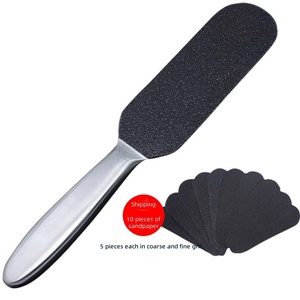 Râpe à pieds en acier inoxydable double face pour éliminer les callosités et les peaux mortes, outil professionnel de soin des pieds - Product Image 1