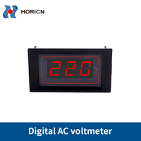 Voltmeter AC Digital LED 220V kustom pengukur energi fase tunggal