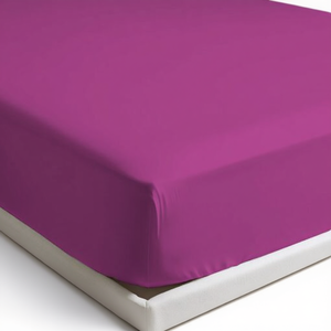 Sábana Ajustable 100% Algodón Fucsia Italiana Queen 160x200cm - Product Image 3