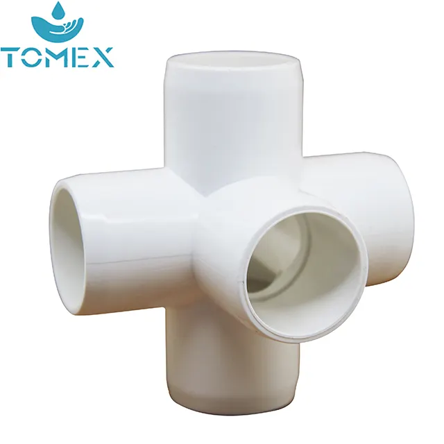 China Manufacture Hot Fashion PVC Sch 40 Pipe Fittings 5 Way Angle Elbow für Furniture Assembly