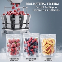 Industriële automatische VFFS verticale verpakkingsmachine met multihead weegsysteem voor IQF diepvriesfruit, gemengde groenten, erwten en maïs