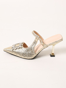 <span class=keywords><strong>Sandalias</strong></span> de tacón alto con diamantes dorados para <span class=keywords><strong>mujer</strong></span>, tacón de aguja que combina con todo para <span class=keywords><strong>Amazon</strong></span>, artículo transfronterizo de moda caliente - Product Image 6