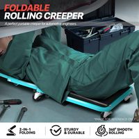 Bangku lipat dudukan papan gulung mobil, alat perbaikan otomotif, kursi mekanik Creeper bergulir