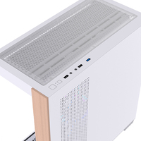 Lovingcool Casing komputer Desktop PC Aluminium, Casing Game komputer pilar kayu putih Atx Matx Populer