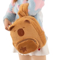 Sac à dos en peluche Capybara du fabricant, avec nœud, mignon, personnalisable à partir d'un personnage ou d'un dessin