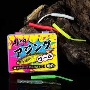 Señuelo de Pesca Spinpoler Light Rock, 50mm, TPR, Flotante, Micro Cebo, Luminoso, Suave, Cola Recta, Microbait, Mini Light Game, Ajing <span class=keywords><strong>Worm</strong></span> - Product Image 5