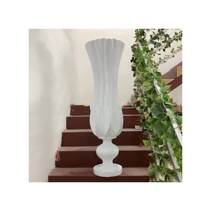 Vase à fleurs décoratif pour table de restaurant LG20170920-5, grand vase en fibre de verre de 127 cm, blanc, pots, jardinière, panier à fleurs, bac à fleurs, pergola - Product Image 1