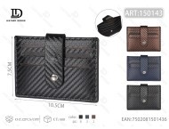 Tarjetero de un solo botón para hombre, 3 en 1, de piel sintética, minimalista, para tarjetas de visita - Product Image 1