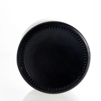 HONGYU Bouteille en verre diffuseur de roseau noir mat de luxe de 100ml Bouteille de pulvérisation vide de capacité plate de 120ml avec bouchon à vis doré Collier en PP