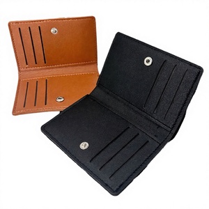 PU Leather <b>Wallet</b> for Women with RFID Protection Striped Pattern Polyester Lining <b>Long</b> Style and Button Closure - Product Image 3