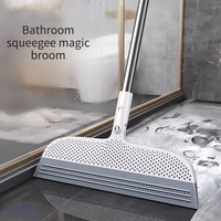 JOYBOS Balai en silicone amovible 2 en 1, balai à raclette pour le nettoyage des sols, balai magique en silicone pour usage domestique