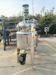 VBJX電気100l 150l 200lステンレス鋼液体加熱ジャケット混合タンクアジテーターヒーターポンプホモジナイザー付き - Product Image 4