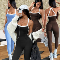 Combinaison de yoga sans couture pour femme Chuangyue - Combinaison intégrale pour l'entraînement, la course à pied et la salle de sport - Nylon/Spandex - Séchage rapide - Extensible dans quatre directions
