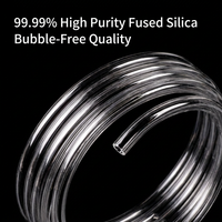 Tubo Capilar de Vidrio de Cuarzo Transparente de 0.1mm-0.5mm, Servicios Personalizados de Doblado, Corte y Soldadura |   Superficie Pulida Libre de Ozono de Alta Pureza