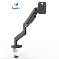 Nouveau support de moniteur unique en alliage d'aluminium blanc avec inclinaison à 90 degrés et support pour écran jusqu'à 32 pouces