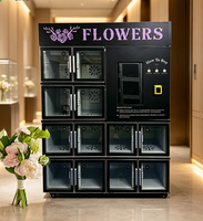 Distributeur automatique de fleurs à plusieurs modes de paiement pour rue piétonne, distributeur automatique de fleurs sans surveillance