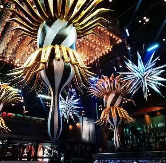 Fascinant festival en plein air décorations de fête de noël lumières LED étoile gonflable