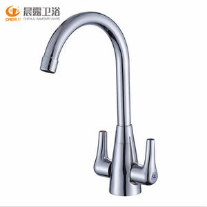 Grifo de Cocina Chenlu de 2 Manijas, Montado en el Encimera, con Válvula de Cerámica, Rotación de 360 Grados, Estilo Tradicional - Product Image 2