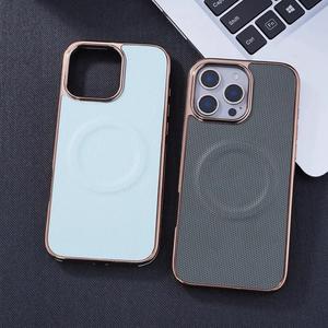 Coque de téléphone en flanelle dissipant la chaleur avec bords plaqués pour <span class=keywords><strong>iPhone</strong></span> <span class=keywords><strong>11</strong></span> 12 13 14 15 16 <span class=keywords><strong>Pro</strong></span> <span class=keywords><strong>Max</strong></span> 16e <span class=keywords><strong>Mag</strong></span> Charge sans fil Coque de protection - Product Image 2