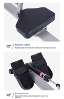 Máquina de remo plegable Gimnasio Fitness Máquina de remo con resistencia de 12 engranajes y ajuste de altura de 3 posiciones para hombres/mujeres