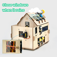 Kit de Démarrage Maison Intelligente DIY Keyestudio ESP32 pour Projets d'Automatisation, Maison en Bois Robot Électronique