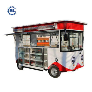 Carrito de Comida Multifuncional Eléctrico de Cuatro Ruedas, Puesto de Venta Ambulante para Bollos al Vapor, Comida Rápida, Bebidas Frías, Té con Leche - Product Image 2