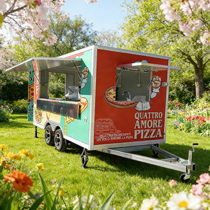 Ice Cream Truck Catering Trailer Mobile Coffee Shop Bar Restaurant Trailer <b>Burger</b> Hot Dog Food Truck with Full Kitchen - Product Image 1