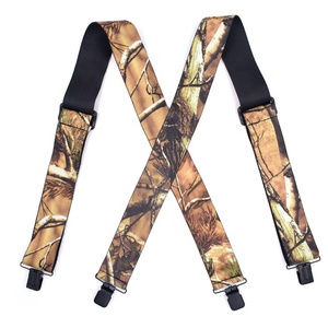 <span class=keywords><strong>Tirantes</strong></span> elásticos ajustables de 2 pulgadas de gran tamaño con clip resistente y estampado X-Back para hombre, ideales para caza y trabajo. - Product Image 1