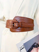 Ceinture large en cuir PU à motif crocodile, ceinture de luxe de la marque R pour accessoires de costume et costumes de télévision et de cinéma, Halloween, cosplay