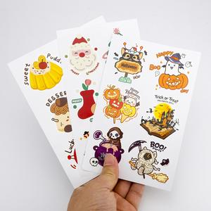 Étiquettes autocollantes FX Halloween découpées à la forme, motifs de dessins animés mignons, feuilles d'autocollants prédécoupés pour décorations et cadeaux de fête pour enfants - Product Image 5
