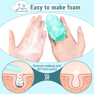 Soft Face Brush,Silicone Face Cleansing <b>Pads</b>,Face Scrubber,Silicone Facial Exfoliator & Blackhead Remover for Deep Cleaning Care - Product Image 5