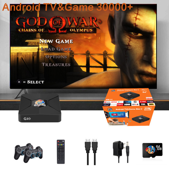 Exclusive Foreign Trade G10 Gaming TV Box for 5G Dual-band 4K Retro Games Wireless Controller 2GB + 128GB Android 12