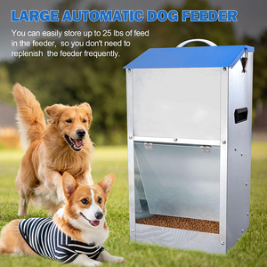 Jh-mech כלב מזין מתכת חיצוני 25lbs קיבולת כוח משיכה נייד מתכת עמיד אוטומטית הכלב מזין - Product Image 4