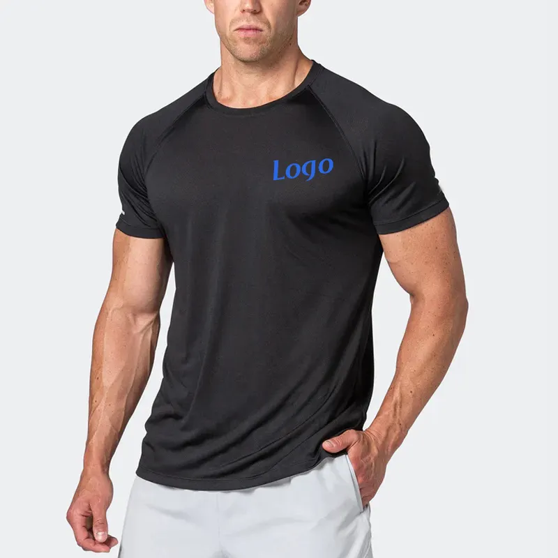 Novo Popular Leve 100% Poliéster Mens Ginásio Workout Roupas Esportes Tops Quick Dry T shirts Atacado